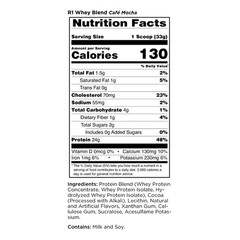 RULE 1 Whey Blend 68 serv Café Mocha 100% Whey Protein Blend 5.02lb