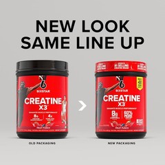Six Star Creatine Monohydrate Powder, X3 (Fruit Punch) – Flavored Creatine HCl P