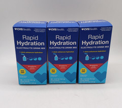 CVS Rapid Hydration Electrolyte Drink Mix Strawberry, 10 Stick (30 Sticks Total)