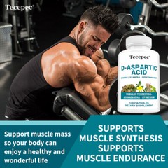 D-Aspartic Acid -Testosteron Booster, Energy & Stamina, Muscle Gain Capsules
