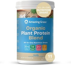 Amazing Grass Organic Plant Protein – NO SUGAR – 11 Servings – Vanilla