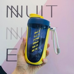 new 590ml gym Shaker Sports Water Bottle Cup Protein Mixer Stirring Ball Fitness