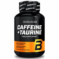 BIOTECH USA CAFFEINE & TAURINE Power Food Supplement Pills Energy & Weight Loss