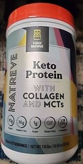 NATREVE KETO PROTEIN WITH COLLAGEN & MCTs 1.16 Lb. Fudge Brownie EXP: 07/2026