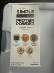 Clean Simple Eats Protein Powder Variety Pack Grass-Fed Whey 10 Servings 11.9 oz
