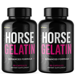 Horse Gelatin- Bodybuilding & Men’s Health Support- 2 Bottles- 180 Capsules