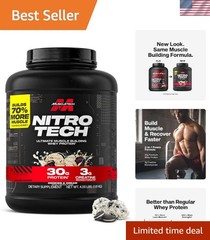 Gluten-Free Nitro-Tech Whey Protein – 4lb Canister, 30g Protein & Recovery BCAAs