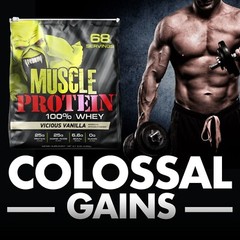 Muscle Whey Protein Powde , 15LB 204 Servings