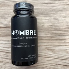 Hombre Enhancing Supplement w Saw Palmetto & Horny Goat Weed 60 Caps 2 per Serv