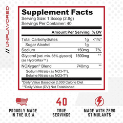 NOXYGEN Powder, 40 Servings (Unflavored)