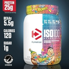 Dymatize ISO100 Hydrolyzed Whey Birthday Cake Pebbles 20 Servings 25g Protein