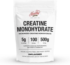 HEARTHY FOODS Creatine Monohydrate Micronized Powder 500G – 100 Servings, 5000mg