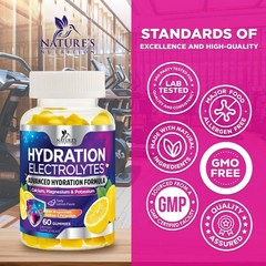Hydration Electrolyte Gummies – Daily Liquid Replenisher Gummy – Electrolyte Mul