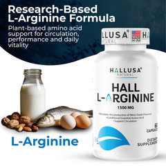 L-ARGININE , Extra Strength Nitric Oxide & Circulation Boost – Muscle RECOVERY