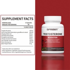 Testosteron Booster 60 Capsules Men’s Health, Build Energy Muscle Stamina