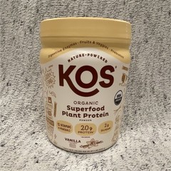 KOS Organic Non-GMO Plant-Based Protein Powder Vanilla, 13.05 oz (370g)