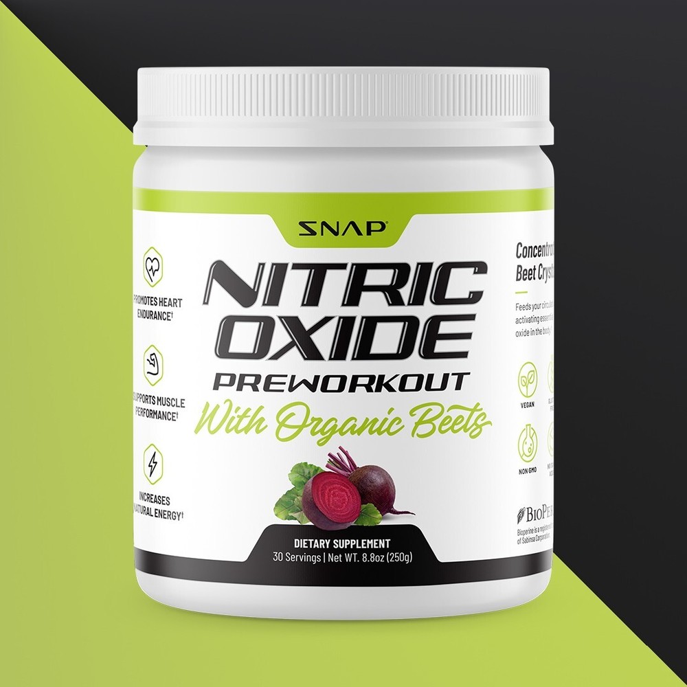 Beet Root Pre Workout Powder Organic Snap Supplements Nitric Oxide Booster 8.8oz