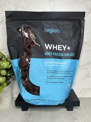 Legion WHEY+ Whey Protein Isolate Powder Dutch Chocolate 30.6oz Exp 01/2028