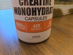 BulkSupplements Creatine Monohydrate Capsules 420 Capsules 07/2027