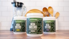NutraBio Mega Greens Super Greens Powder Wild Berry 30 Servings
