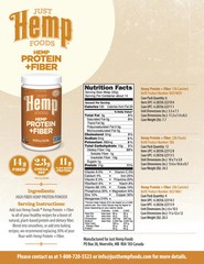 Just Hemp Foods Hemp Protein & Fiber Powder 11g Protein 16 oz