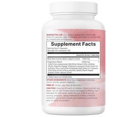 Micro Ingredients Beet Root Capsules 3000 Mg Per Serving 300 Capsules Nitric