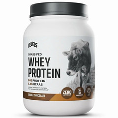 Levels Grass Fed Whey Protein Powder, Double Chocolate, 21 Serv