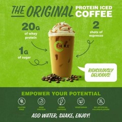 Chike Protein Iced Coffee Powder – Mocha – Whey Protein Isolate – 15.3oz