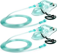 ANSNF 2 Pack Oxygen Mask for Face Adult with 6.6′ Tube & Size L-2pcs
