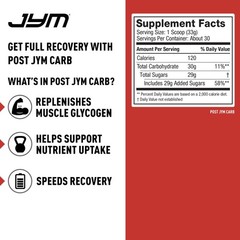 Jym Supplement Science Post Jym Carb Digesting Post Workout Recovery Powder
