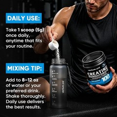 Unflavored Creatine Monohydrate – 13.4 oz, Gluten-Free & Keto-Friendly