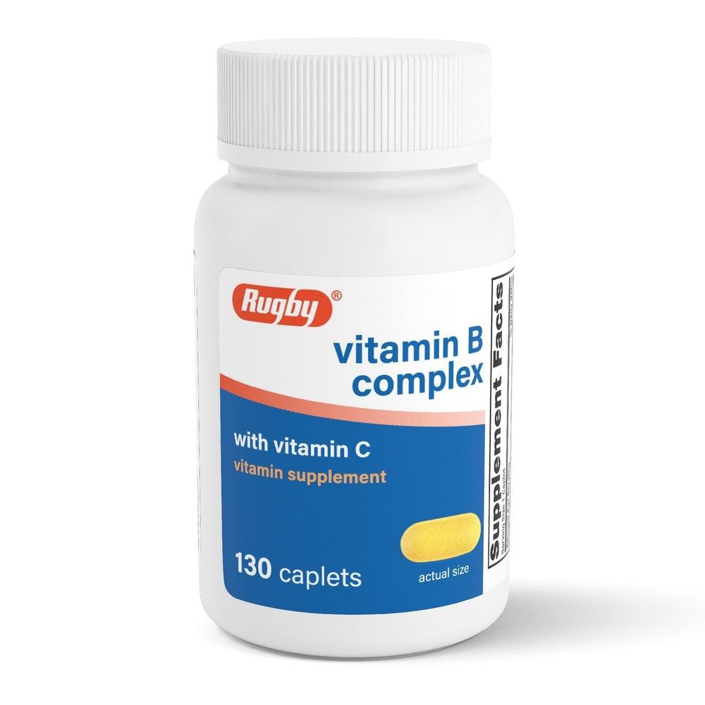 Rugby Vitamin B Complex with C – Gluten-Free B 1 Count (Pack of 130)