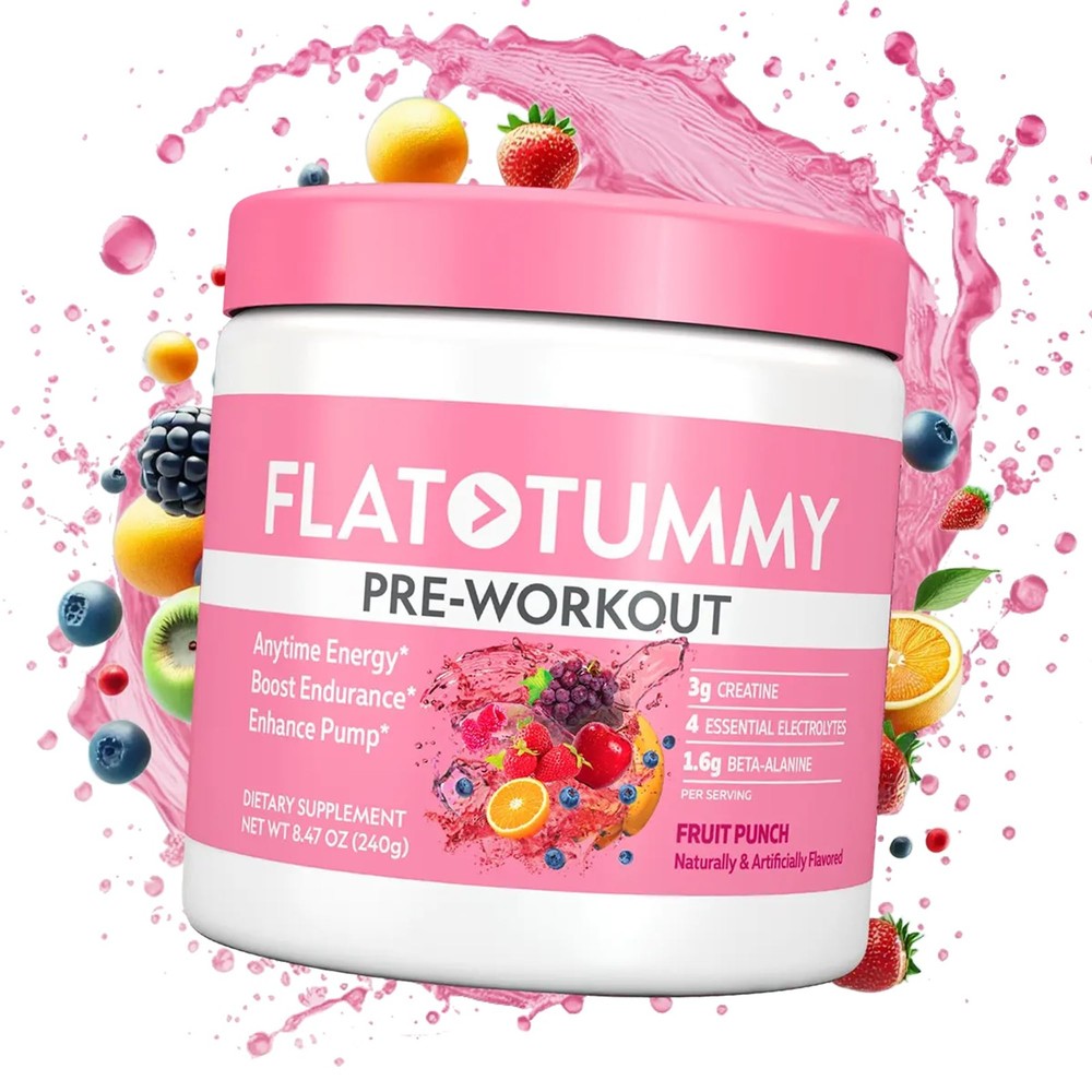 Flat Tummy Pre Workout Powder For Women Energy Endurance And Muscle Support 3G