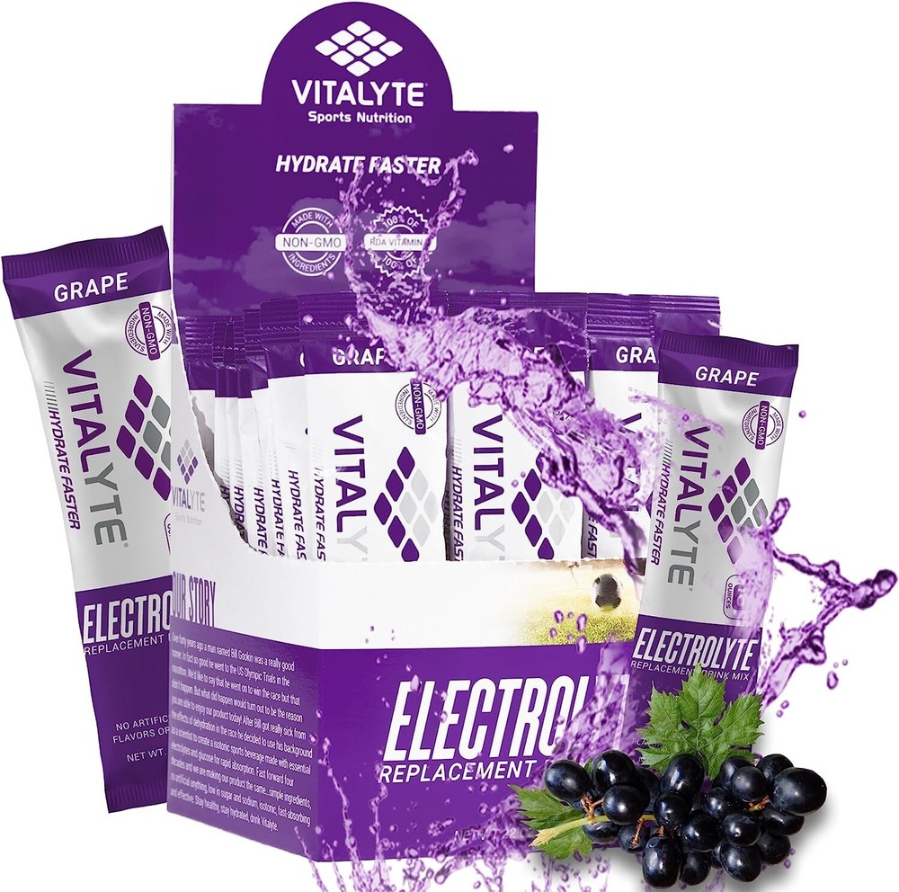 Vitalyte Electrolyte Stick Pack 25 Count Box – Grape SHIPS FAST!