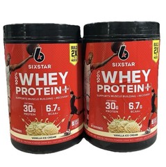 2X Six Star Whey Protein Plus 30g Protein Powder Vanilla Cream 1.81 lbs 3/2028