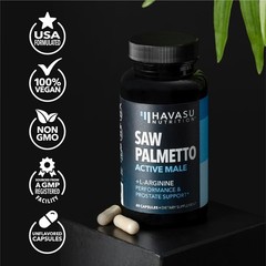 Havasu Nutrition Saw Palmetto with L Arginine for men 60 count New Sealed