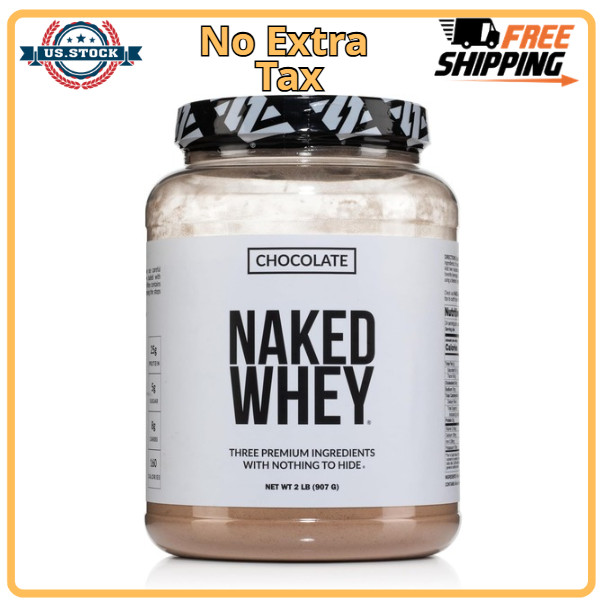 2LB Naked Whey – All Natural Grass Fed Whey Protein Powder, Organic Chocolate