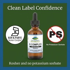 Pure Mountain Botanicals Liquid Vitamin B Complex – B12 B6 Drops – Raspberry
