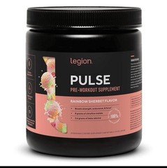Legion PULSE Pre-Workout Powder, Rainbow Sherbet Flavor, 20 Servings EXP:11/26
