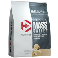 Dymatize Super Mass Gainer, High Protein & Carb Blend, Gourmet Vanilla, 12 Lb