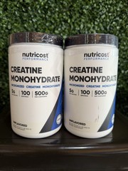 Nutricost Creatine Monohydrate 500g Powder – 1 lb – 100 Servings – Exp 2/2029