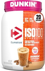 Dymatize x Dunkin’ Cappuccino ISO100 Whey Protein Powder (20 Servings)