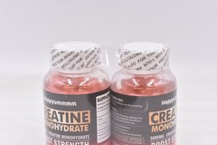 Lot of 2 Happyum Creatine Monohydrate Gummy 500mg 90ct Strawberry Exp:05/27