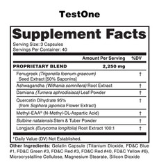NUTRAONE NUTRITION TEST ONE Muscle Building Formula 120 Capsules