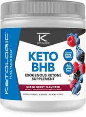 KetoLogic Keto BHB (Mixed Berry Flavor) 30 Servings