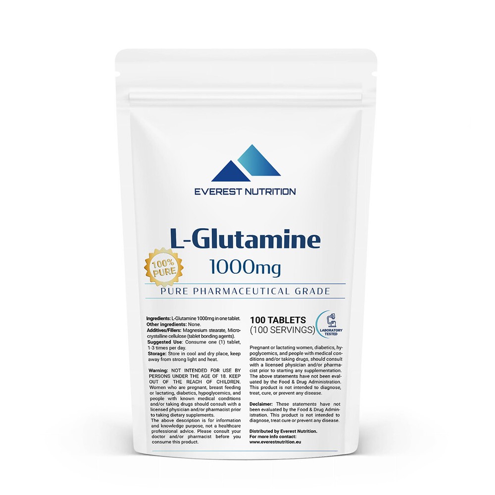 L-GLUTAMINE 1000mg TABS REGENERATION ANTICATABOLIC LEAN MUSCLE NEUROTRANSMITTER