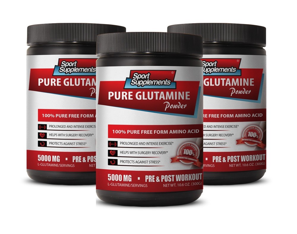Nitric Oxide Booster – Pure Glutamine Powder 5000mg – Increased Muscle Mass 3B