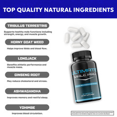 (5 Pack) Ultimate Male Pro, Ultimate Male Performance Supplement (300 Capsules)