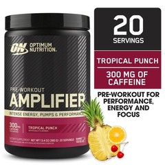 High Stim Pre Workout Powder Tropical Punch Energy Pump Sugar Free 20 Servings