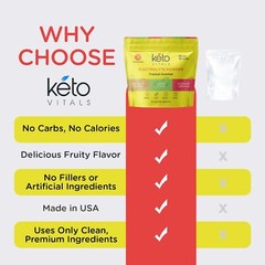 Keto Vitals Tropical Electrolyte Powder Stick Packs Tropical Assorted 30CT